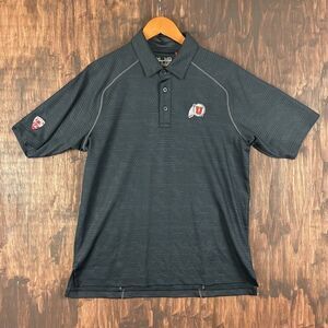 Medium Utah Utes PAC 12 Patch Under Armour Golf Polo Shirt Black‎ Men’s Med NCAA